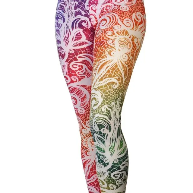 Rainbow Lace - High Waist Leggings