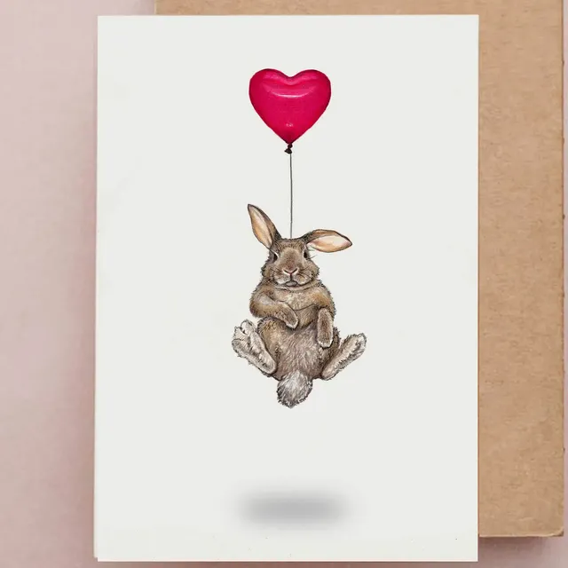 Rabbit Love Card | Bunny Greetings Card | Anniversary
