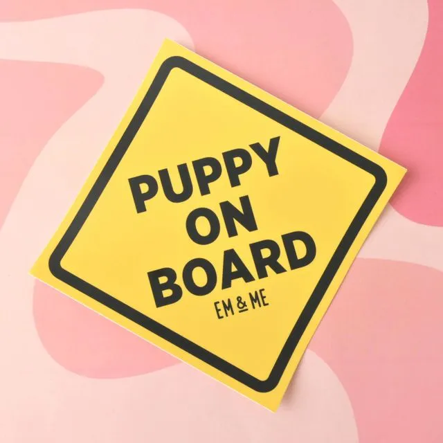 Puppy on Board Sticker