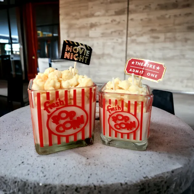 Popcorn Theme Soy Candle