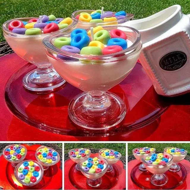 Froot loops scented soy wax candles