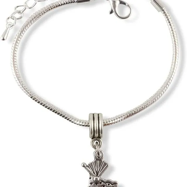 Baby Carriage Bracelet | Stainless Steel Snake Chain Charm Bracelet
