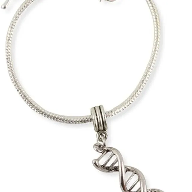 DNA Snake Chain Charm Bracelet