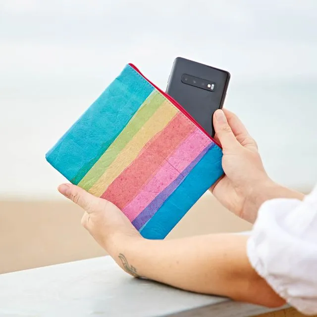 Recycled Plastic Rainbow Pouch