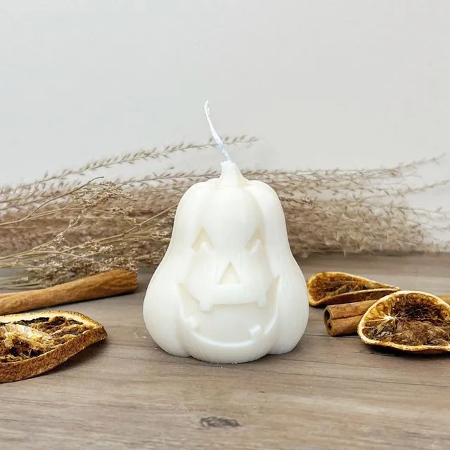 White Pumpkin Candle - White Halloween Decoration Candles