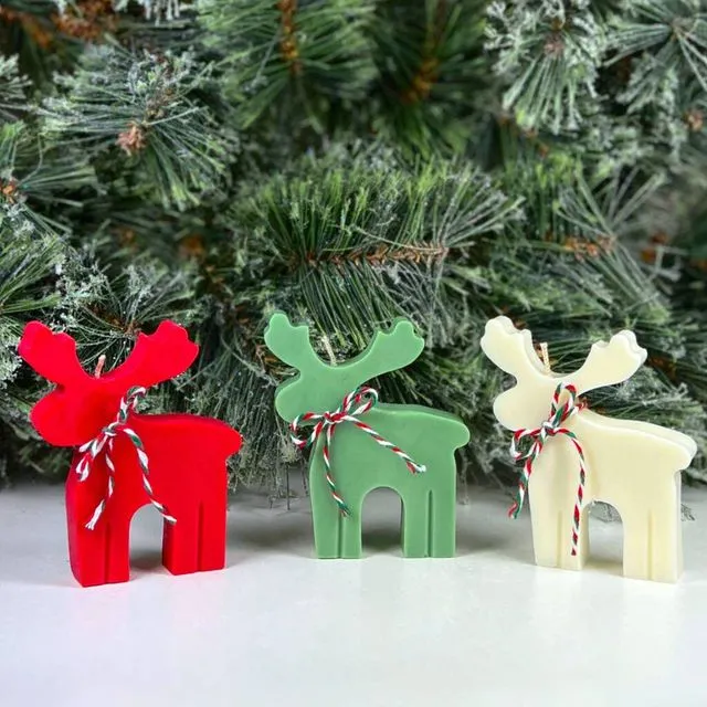 Christmas Candles - Reindeer Shape Christmas Decorations