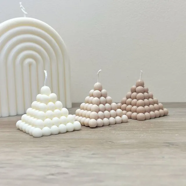 Triangle Bubble Candles - Pyramid Bobble Candle Cube