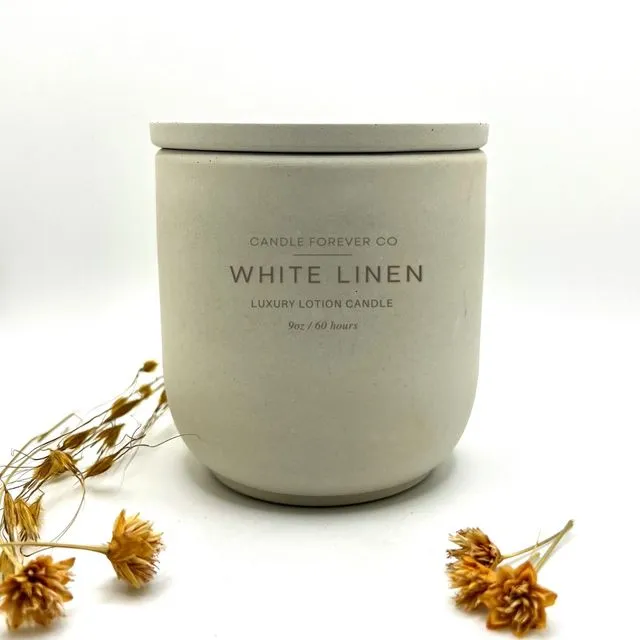 White Linen | Luxury Lotion Candle