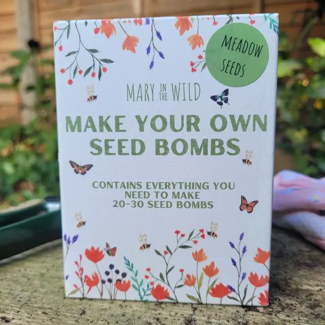 Kit to Grow Your Own Meadow Wildflower Seed Bombs Gardening Kit