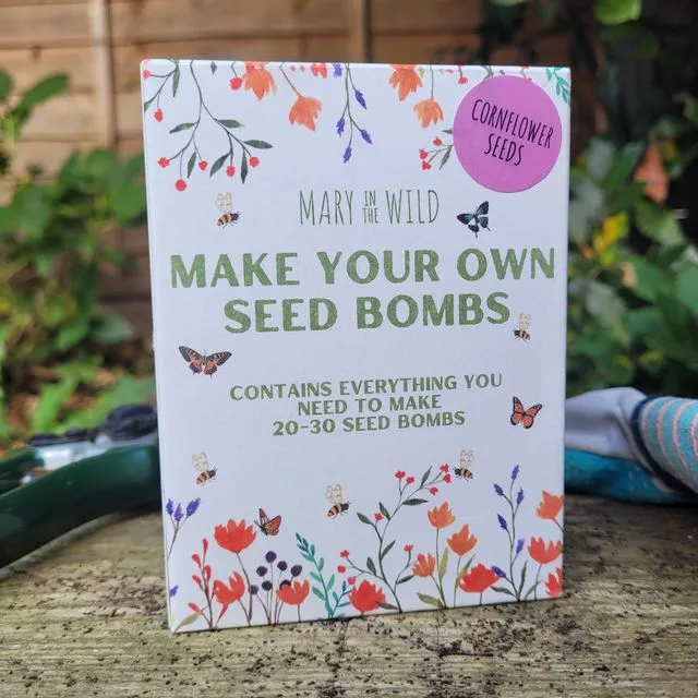 Make Your Own Seed Bombs - Cornflower Seed Mix Kit