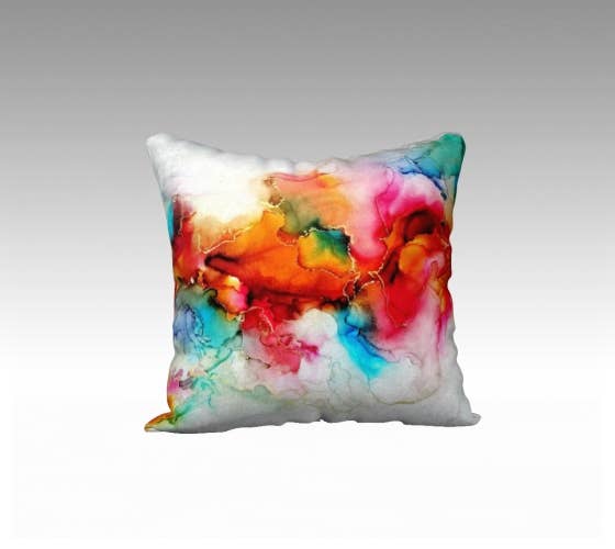 18"x18" Throw Pillow Poly-Canvas Art Based Home Accessory