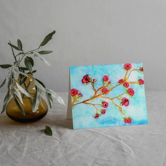 Alcohol Ink 5"x7" Greeting Card w/ Envelope- Blank Inside (C
