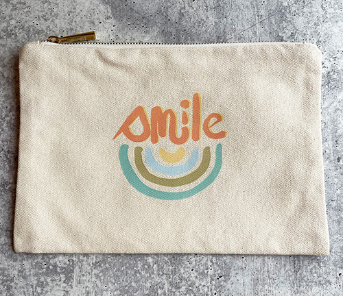 Everything Tote: Smile on Pink or Natural