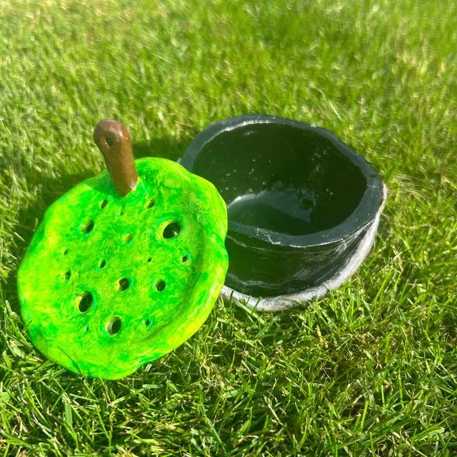 Handmade Mystical Bubbling Cauldron Cone Incense Holder