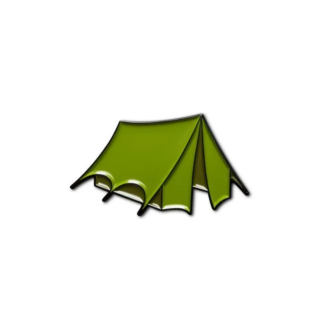 Enamel Pin Camping Tent