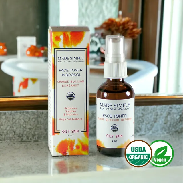 Certified Organic Vegan Orange Blossom Bergamot Face Toner