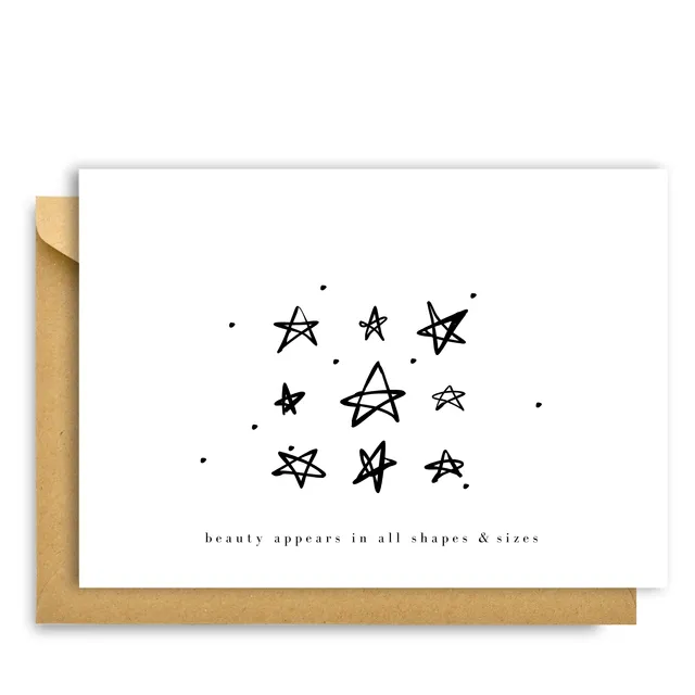 BEAUTY IN ALL SHAPES AND SIZES CARD