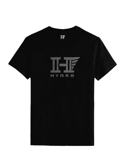 Black Hydro T-shirt Silver logo