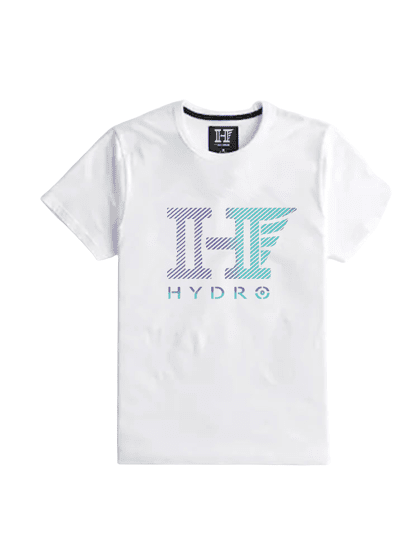 White Hydro T-shirt Rainbow logo