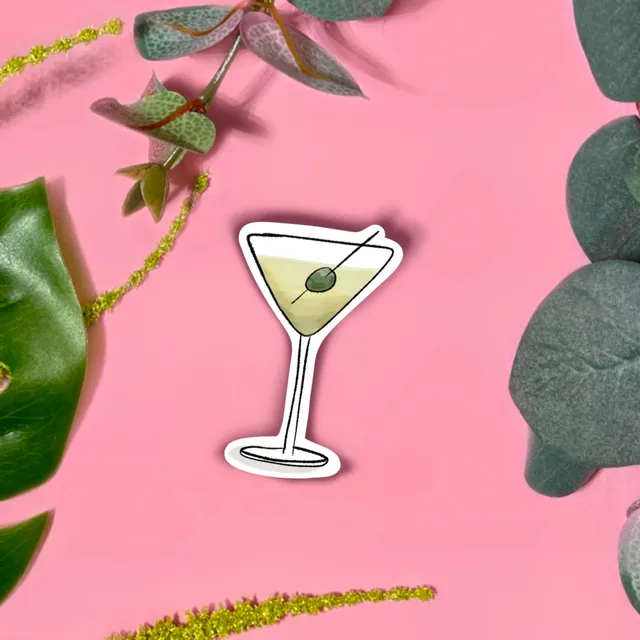 Martini Glass Sticker