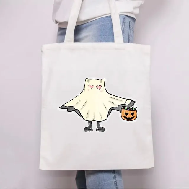 Bat "Ghost" Tote Bag with Luleaux Logo