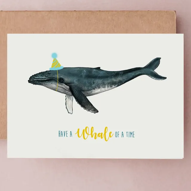 Whale Birthday Card | Hump Back Whale Greetings Card