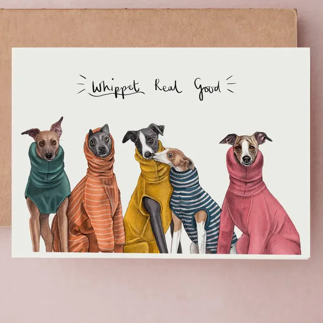 Whippet Real Good Card | Whippet Birthday Card | Dog Cards | Pet Gift