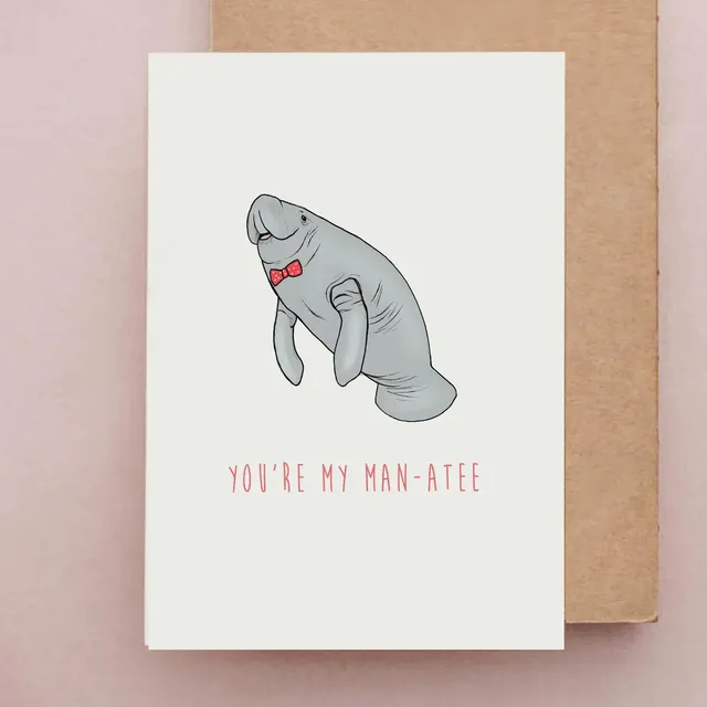 You're my Manatee | Funny Anniversary Card | Valentines Card