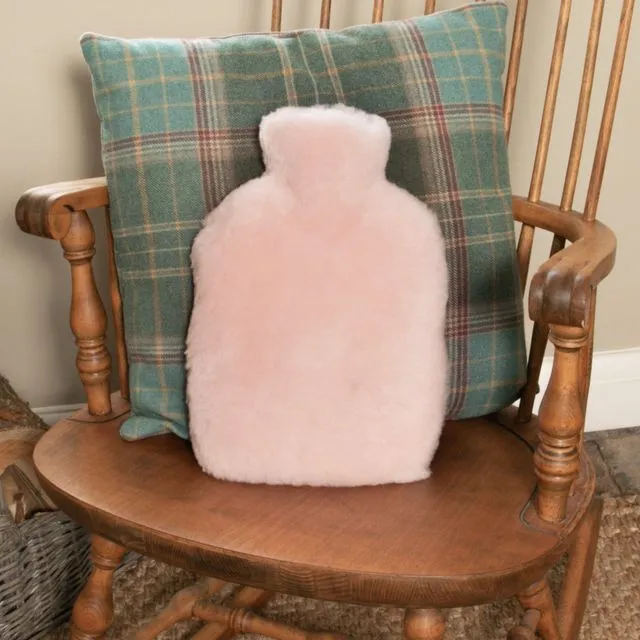 Pink Sheepskin Hot Water Bottle