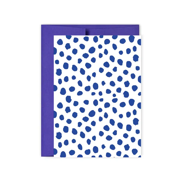 Blue Dots Blank Card