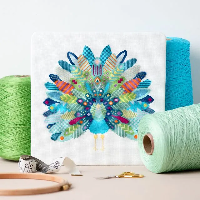 Mandala Peacock Cross Stitch Animal Sewing Craft Kit