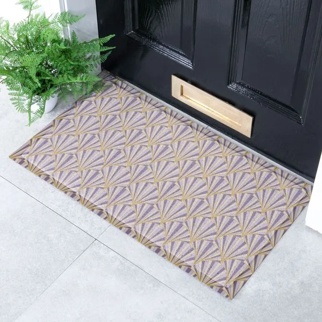 Art Deco Shell Pattern Indoor & Outdoor Doormat - 70x40cm