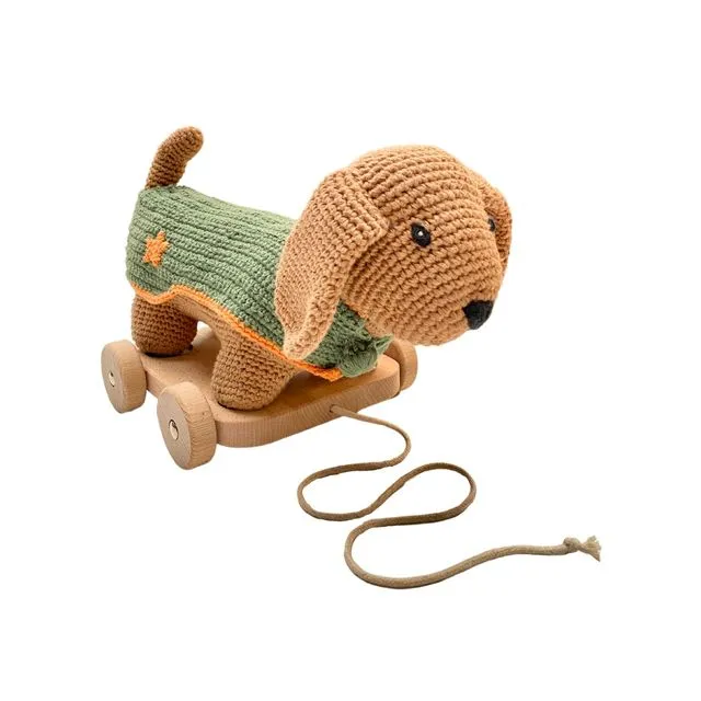 Baby Toy 2 in 1 Pull along dachshund dog