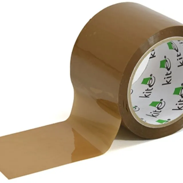 Buff Packaging Tape 75mm Wide x 66m Long - Brown