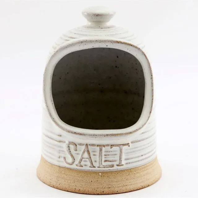 Natural Ceramic Salt Cellar 15cm