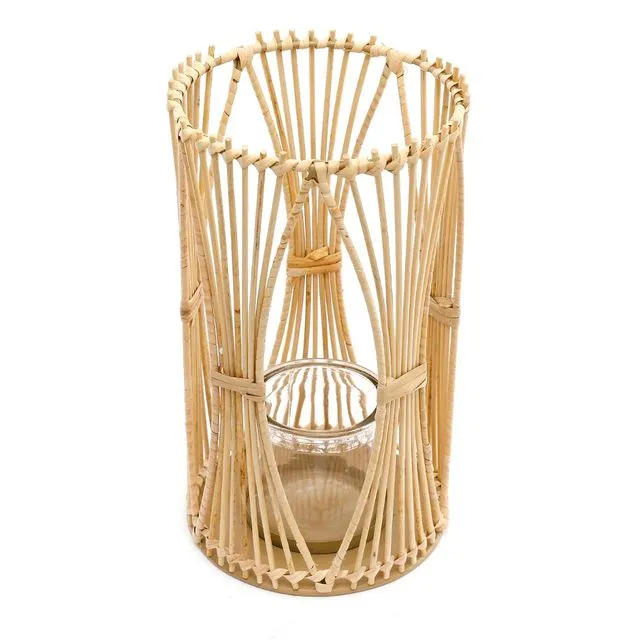 Rattan Candle Holder Large