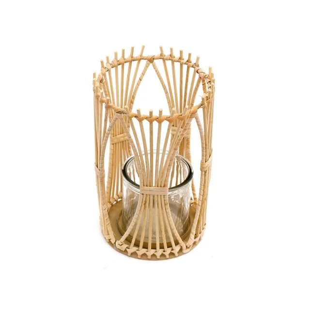 Rattan Candle Holder Small