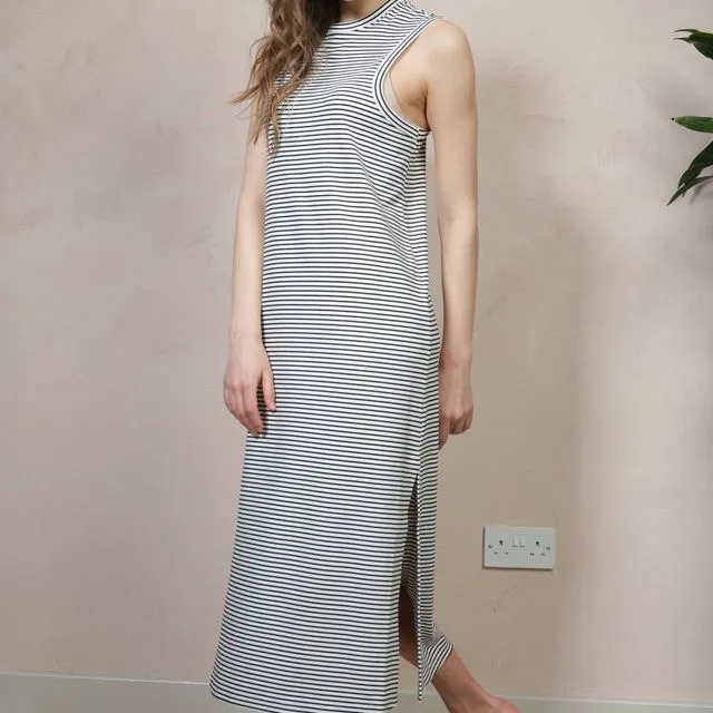 Stripe Knit Midi Dress