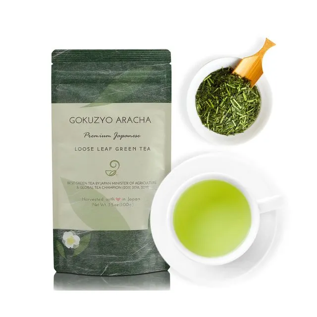 High Grade Crude Green Tea - Gokuzyo Aracha