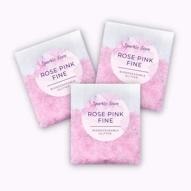 Rose Pink Fine Biodegradable Glitter - 5ml Pouch