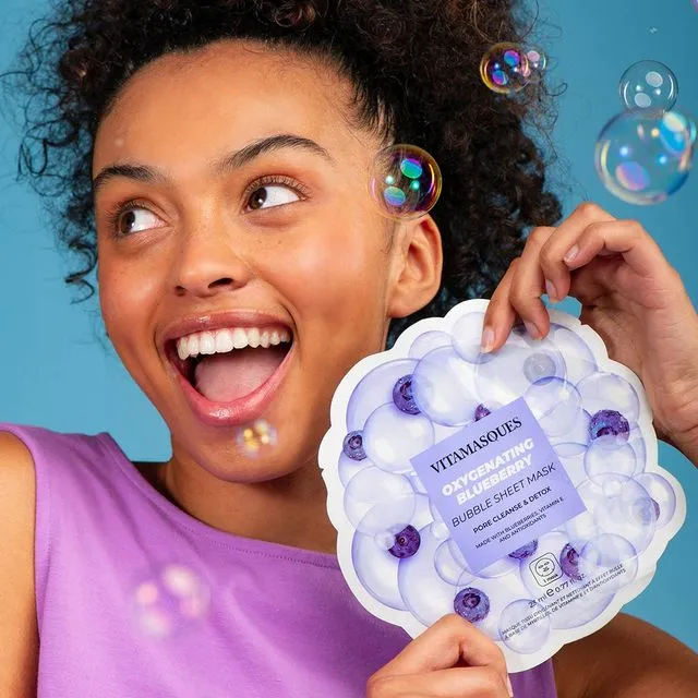 Oxygenating Blueberry Bubble Face Sheet Mask