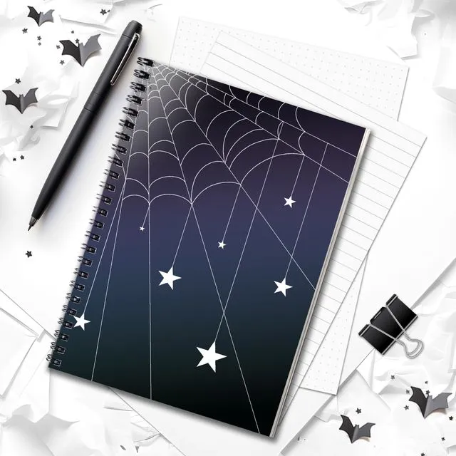 Starweb Cobweb & Stars A5 Wirebound Notebook