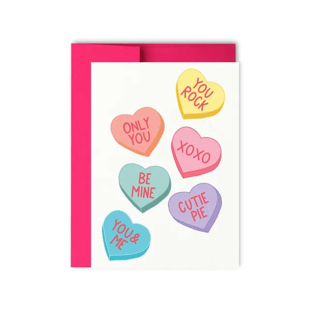 Conversation Hearts Valentine Card