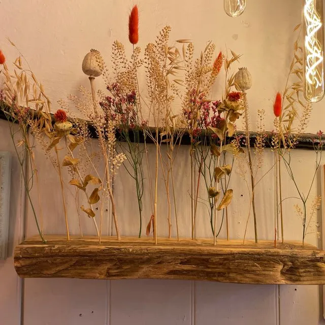 Flower Bar 50cm Reclaimed Spruce Dried Flower Wall or Table Display