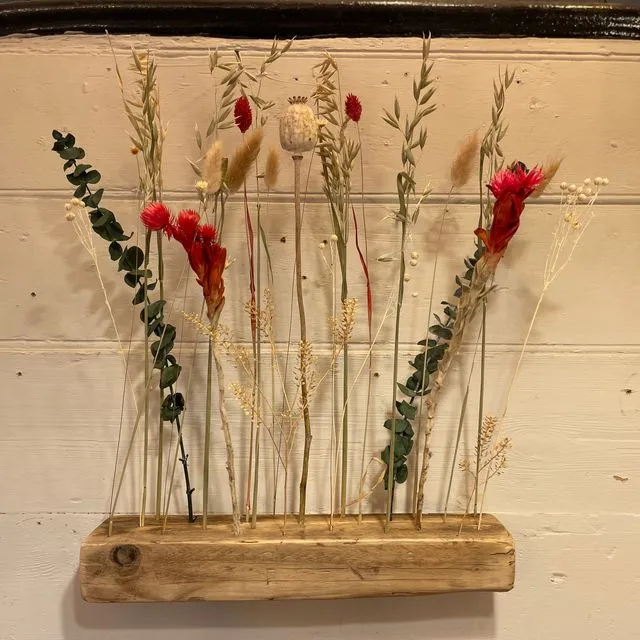 Flower Bar 40cm Reclaimed Spruce Dried Flower Wall or Table Display