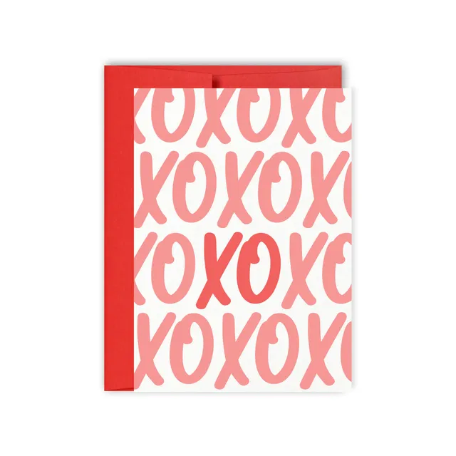 XOXO Hugs And Kisses Valentine's Day Card