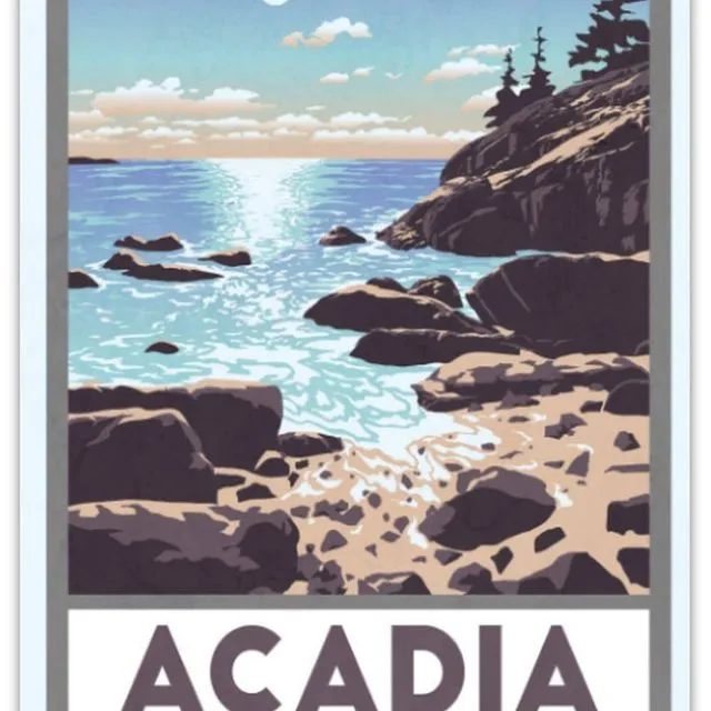 Acadia National Park | Retro Maine Postcard Gift