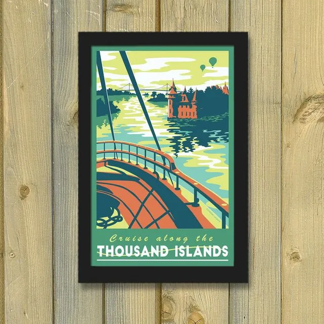 Cruise Along the Thousand Islands Travel Poster