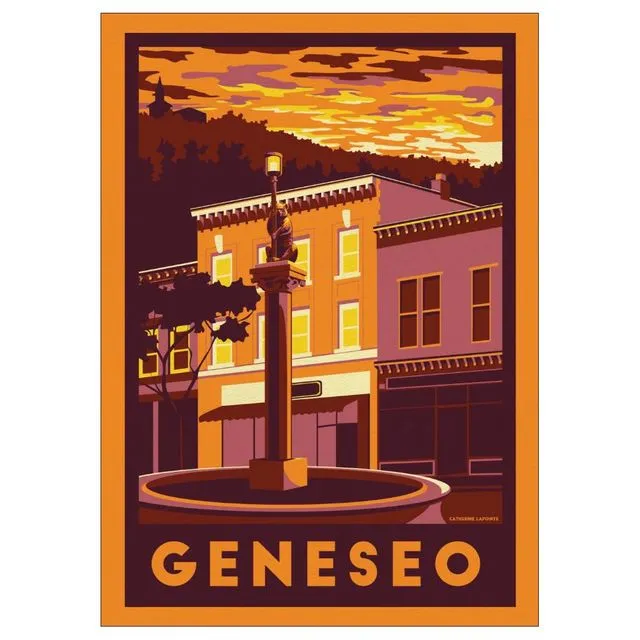 Geneseo NY Postcard | Upstate New York SUNY Gift