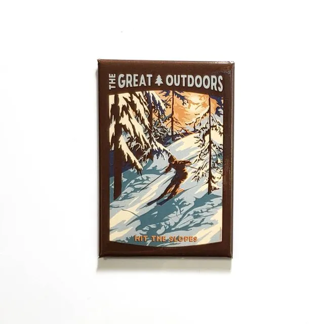 Hit the Slopes Skiing Magnet | Great Outdoors series